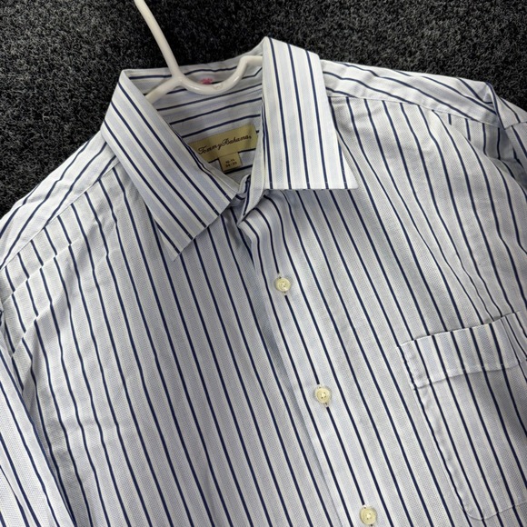 Tommy Bahama Other - Tommy Bahama Mens Blue White Striped Long Sleeve Button Down Shirt 16.5 34-35